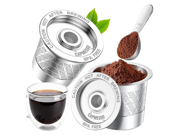 CAPMESSO Reusable K Cups Stainless Steel Coffee Pods