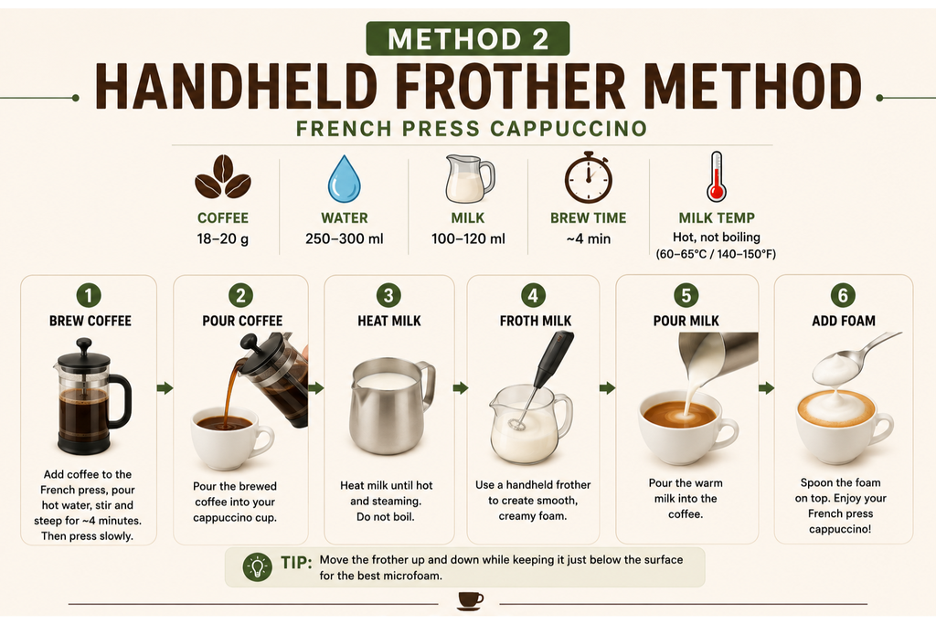 How to Make Cappuccino With a French Press Method 2